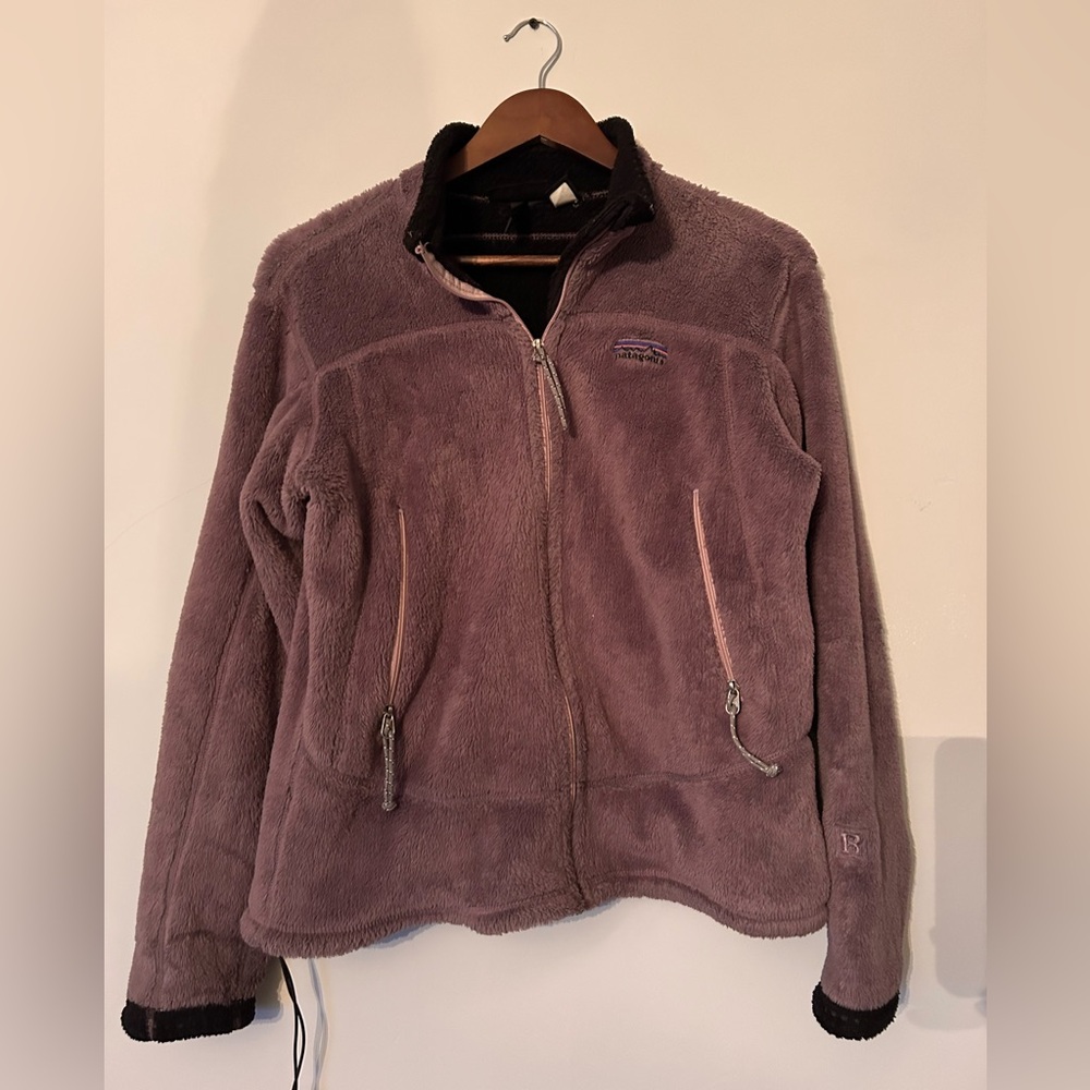 Patagonia Jacket Women M Purple Regulator Polartec R4 Fleece Full Zip Outdoor